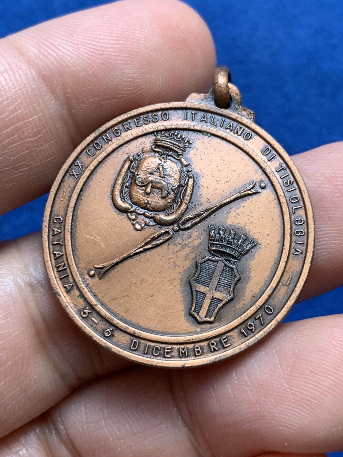 《竞宝斋》第438场 周日，周一，周二 3场连拍 （全场包邮） 意大利反结核运动纪念章 11.2克 30.8mm