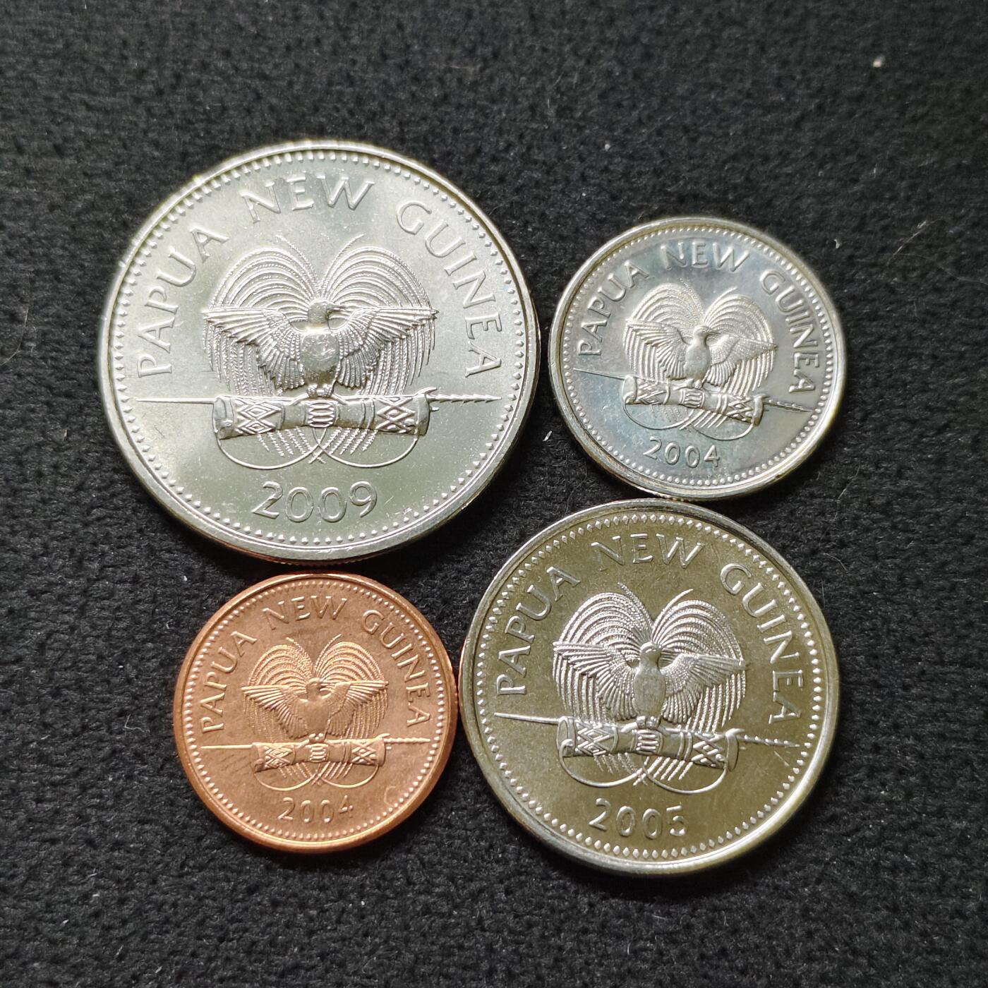 【全场包邮】纯粹捡漏拍478场（免费代拍第15场） 巴布亚新几内亚各年份原光好品4枚套币