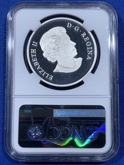 《竞宝斋》第438场 周日，周一，周二 3场连拍 （全场包邮） NGC PF69UC 加拿大2015年水滴幻影枫叶20加元精制银币（最美的枫叶币之一，水滴涟漪采取镜面喷砂工艺，栩栩如生！1盎司克重，9999纯银，币径38MM，限量发行8500枚，盒证齐全）