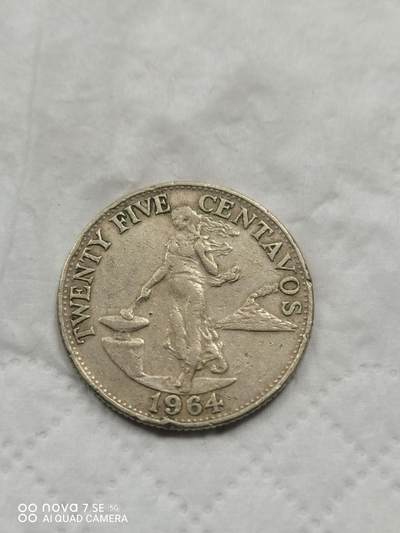 外国钱币 - 64年菲律宾打铁女神25分