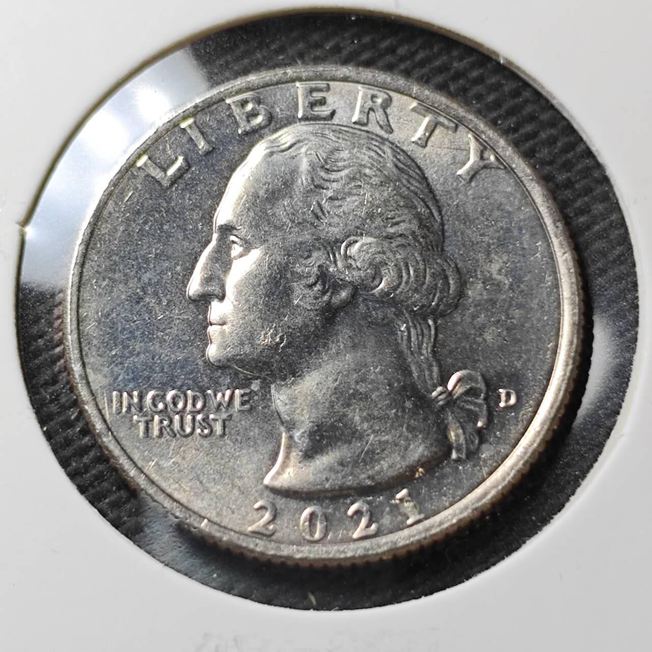 KK钱币收藏小铺  第371场  2月预留时间 周末发货  2021美国25分纪念币 少见主题