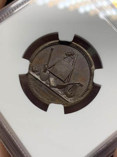 《竞宝斋》第438场 周日，周一，周二 3场连拍 （全场包邮） NGC MS63BN 法国霍腾丝·德·博阿尔内纪念铜章  霍腾丝·德·博阿尔内（1783-1837）系拿破仑一世继女，1802年嫁予其弟路易·波拿巴。1806年随夫成为荷兰王后，亦是拿破仑三世生母。