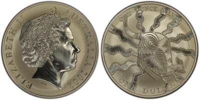 PThappally收藏第54次拍卖，英联邦地区硬币纸币 -  澳大利亚 2002 1澳元  31.1035g 铜镍币 PCGS PR69DCAM