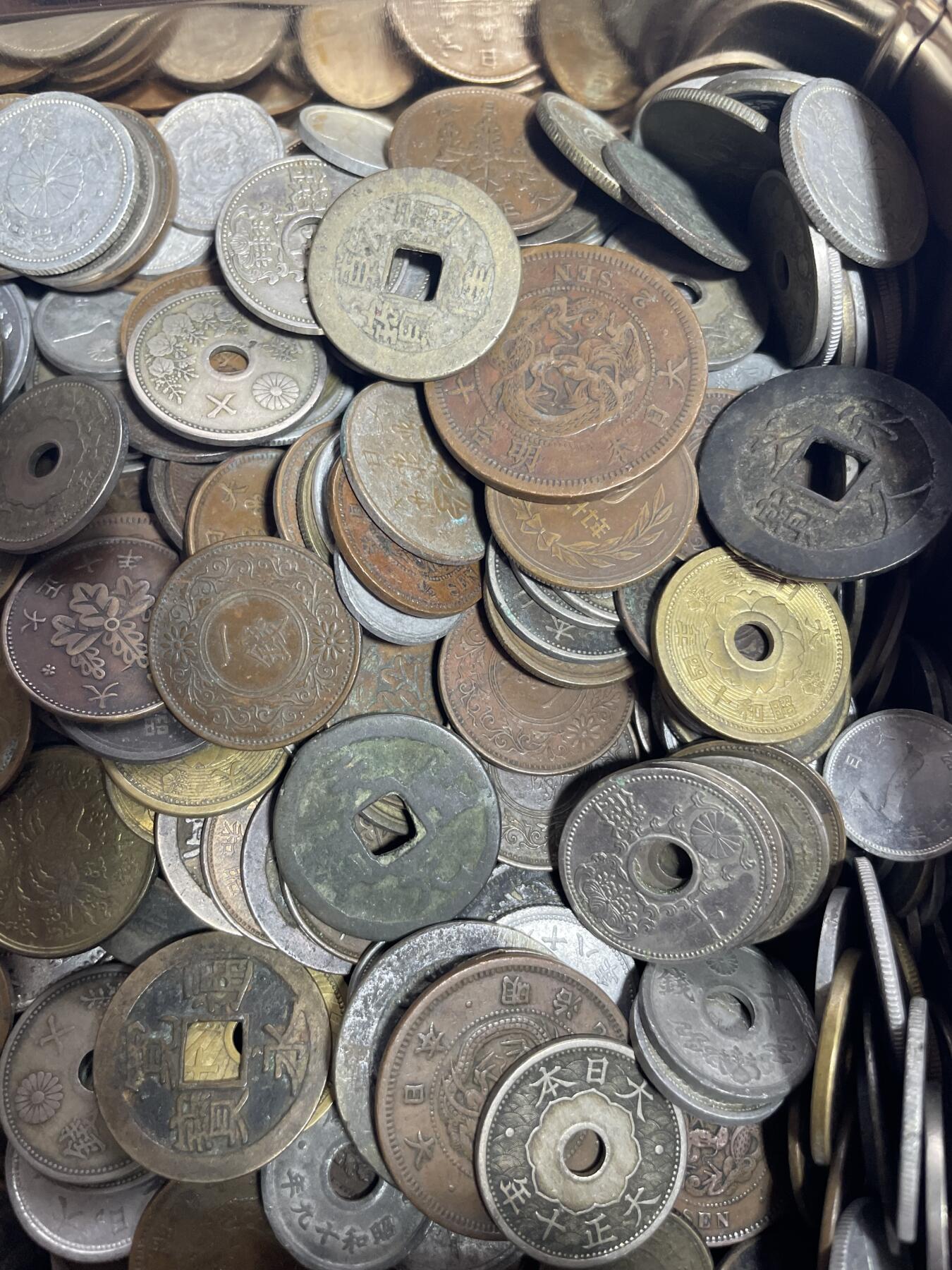回流1115 日本明治-昭和时期硬币4公斤 无破、裂、烂