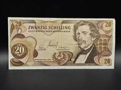 【淘币小摊】限时拍第八百拍  纸币场  满百包邮可预留两周  周一统一发货  - 奥地利1967年20先令