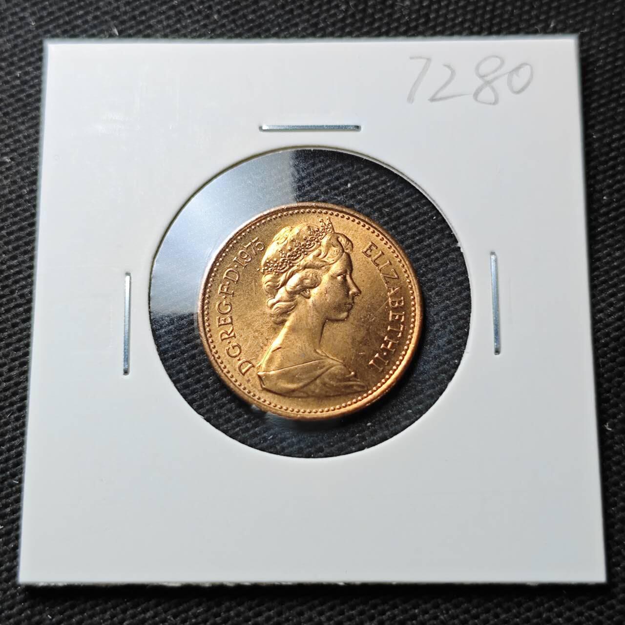 KK钱币收藏小铺  第372场  2月预留时间 周末发货  1975英国1便士铜币 好品