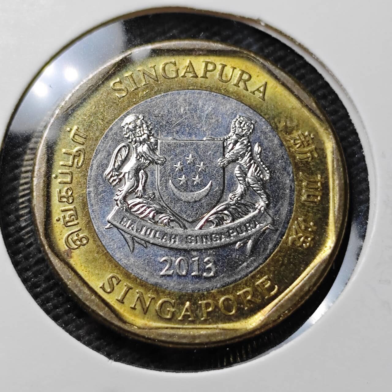 KK钱币收藏小铺  第371场  2月预留时间 周末发货  新加坡一元