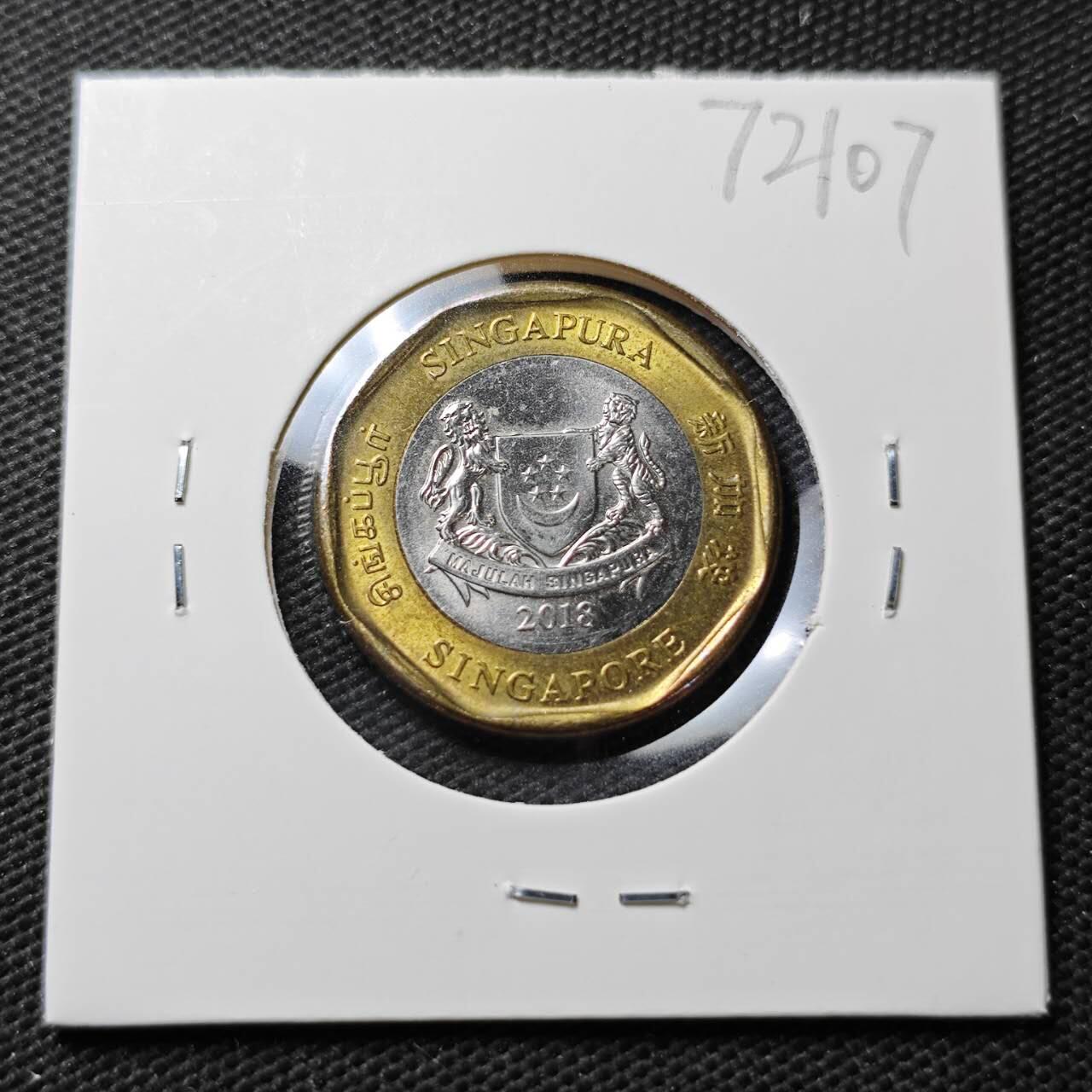 KK钱币收藏小铺  第372场  2月预留时间 周末发货  新加坡一元 好品