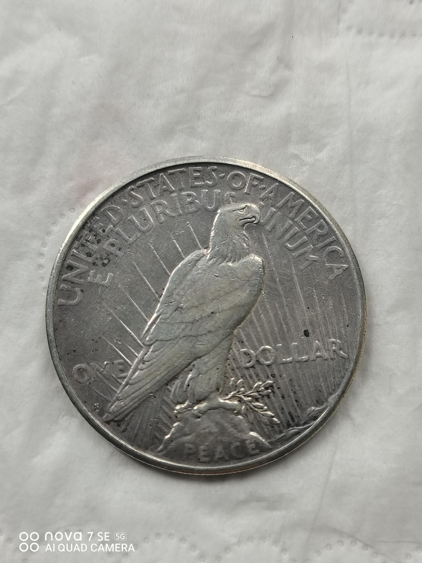 外国钱币 23年1美元和平女神银币