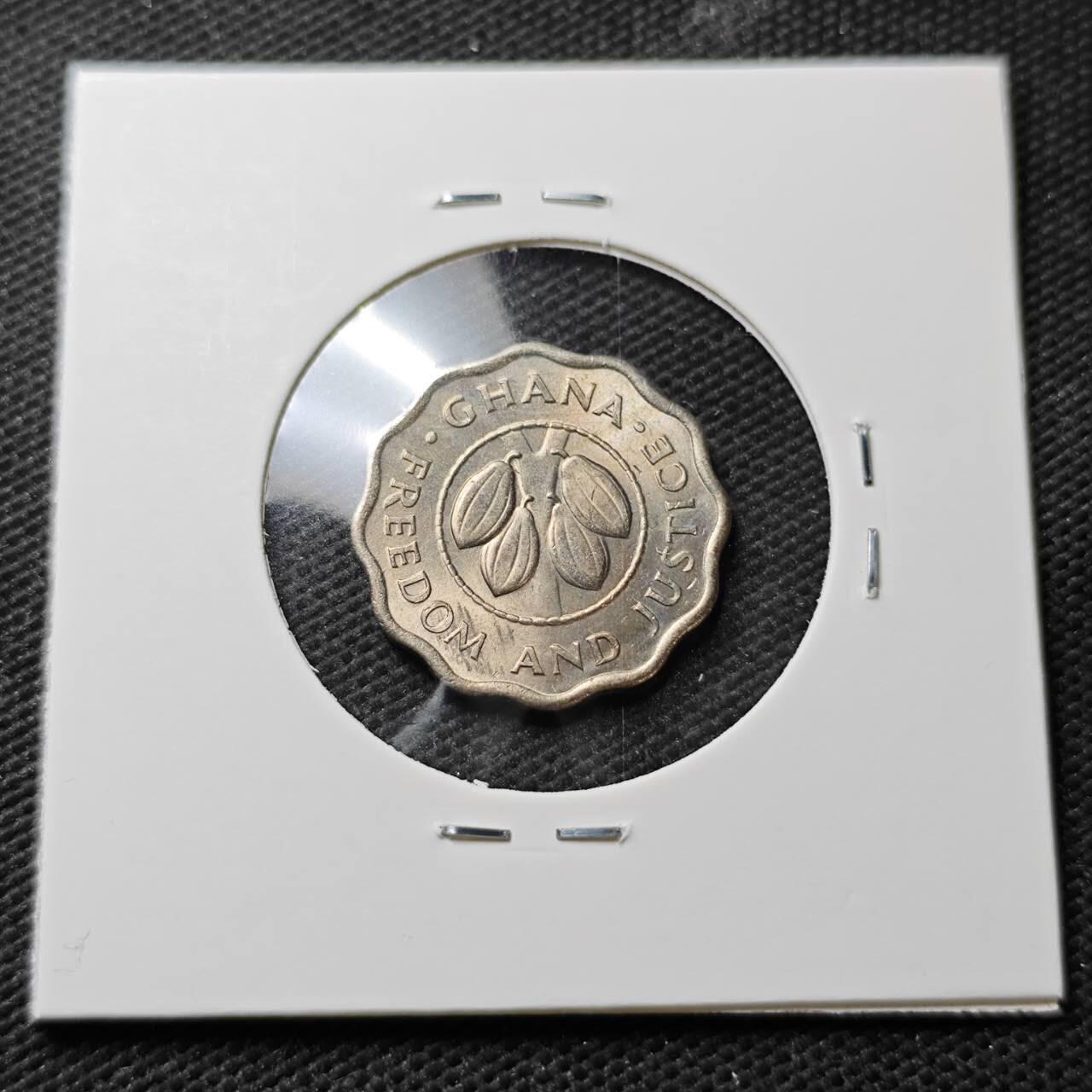 KK钱币收藏小铺  第371场  2月预留时间 周末发货  1967加纳2.5比塞瓦 好品