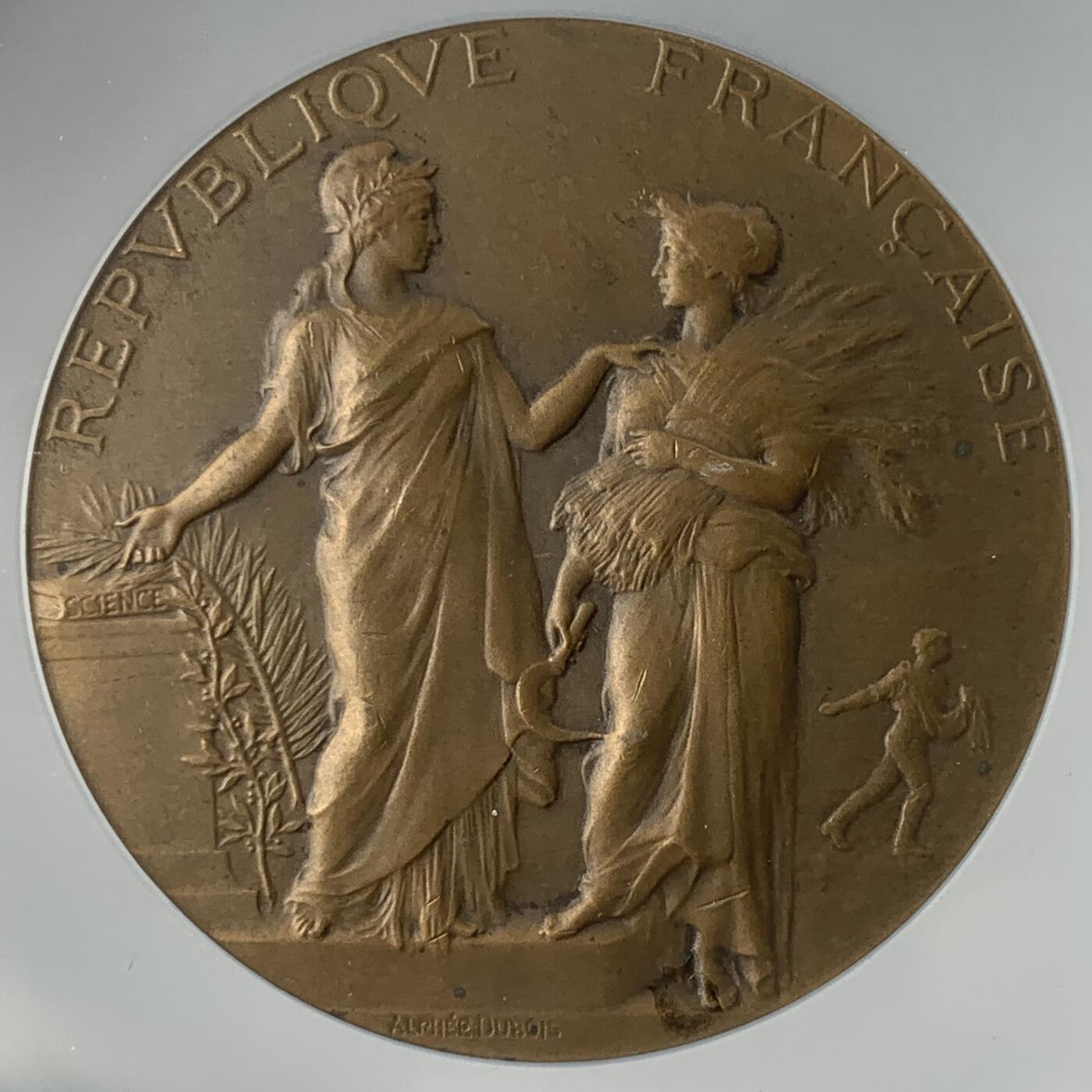 掌中浮雕-藏着的欧洲第042场 公博MS61 ：1902年法国农业铜章，50mm