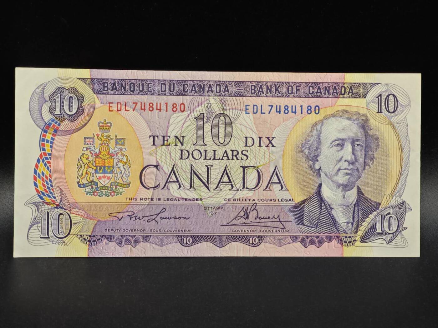 【淘币小摊】限时拍第八百拍  纸币场  满百包邮可预留两周  周一统一发货  加拿大1971年10元