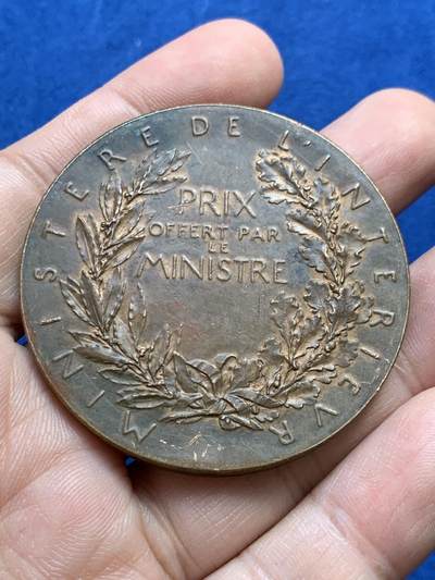 《竞宝斋》第438场 周日，周一，周二 3场连拍 （全场包邮） 两枚一组 名家罗蒂作 戎装玛丽安娜女神铜章 总重约120.5克 51.1mm