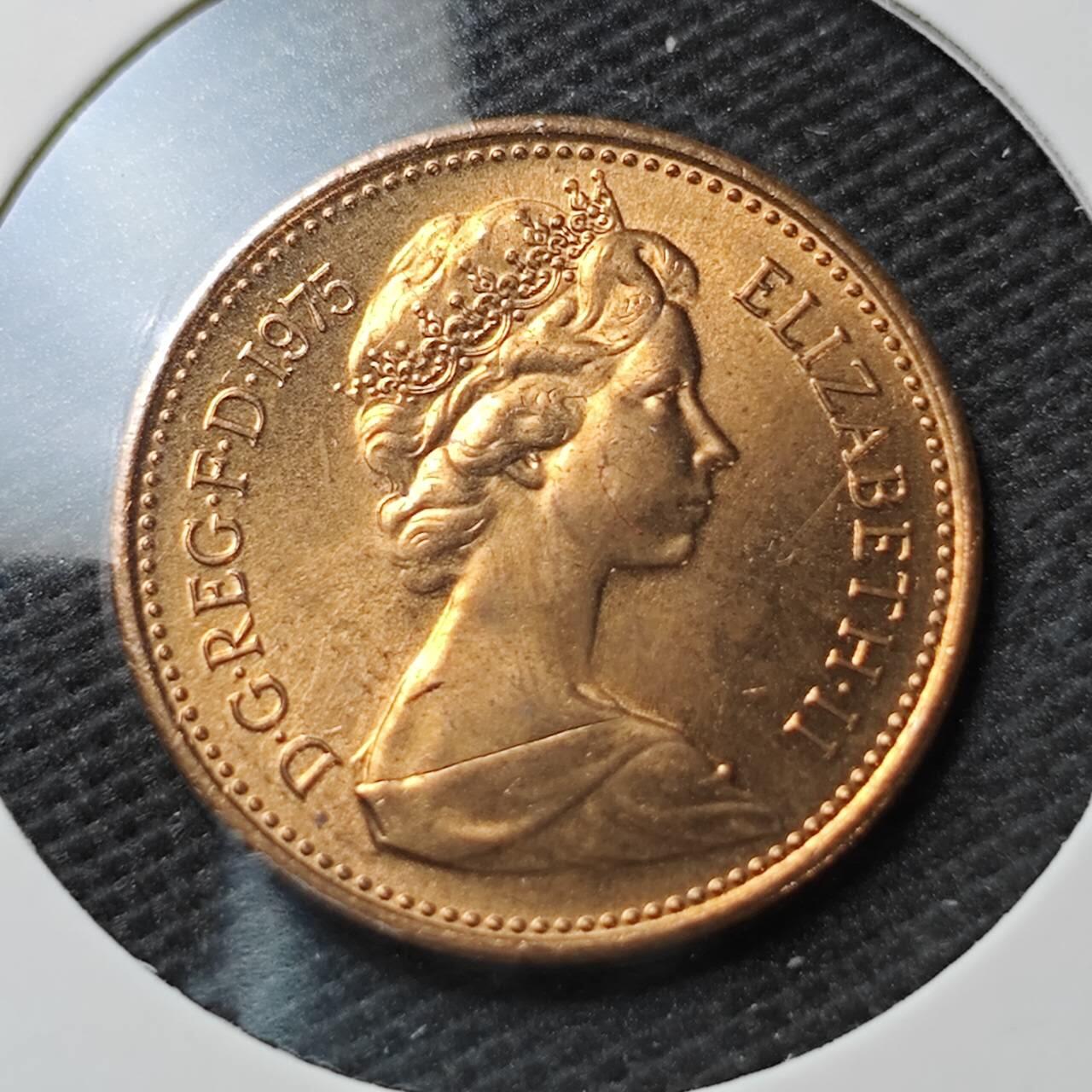 KK钱币收藏小铺  第372场  2月预留时间 周末发货  1975英国1便士铜币 好品