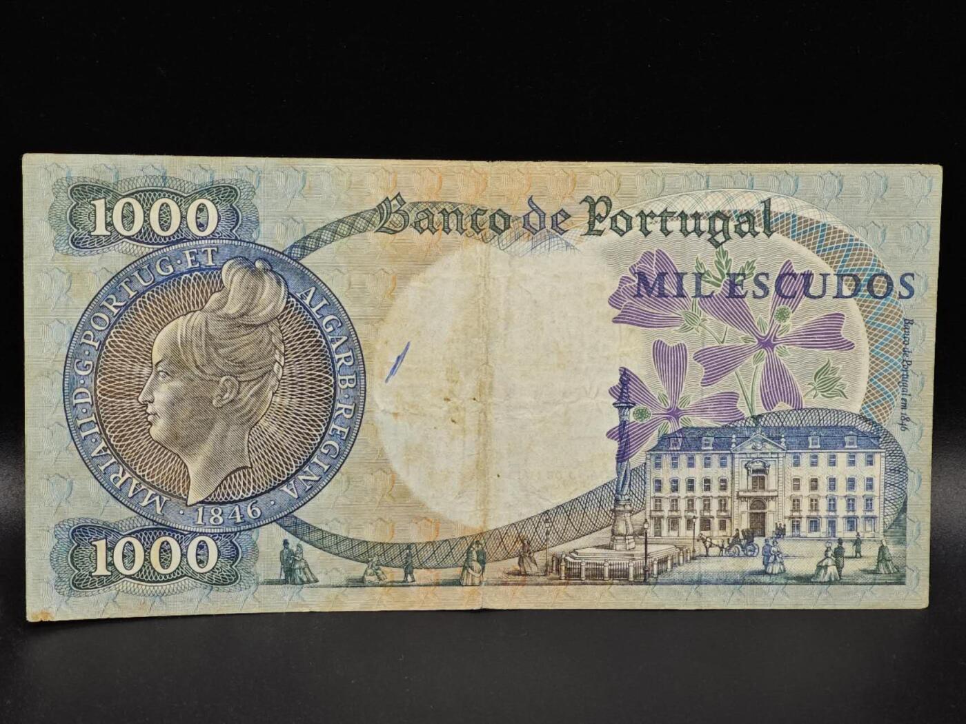 【淘币小摊】限时拍第八百拍  纸币场  满百包邮可预留两周  周一统一发货  葡萄牙967年1000埃斯库多