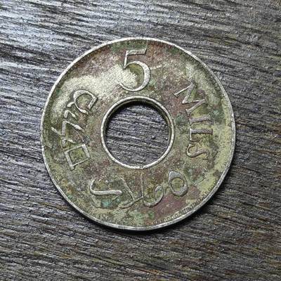 【铜匠收藏】★第132场★散币场，无佣金，30包邮。不满30元，支付5元运费。《接受代拍 代送NGC评级》 - 1939年 巴勒斯坦 5米尔