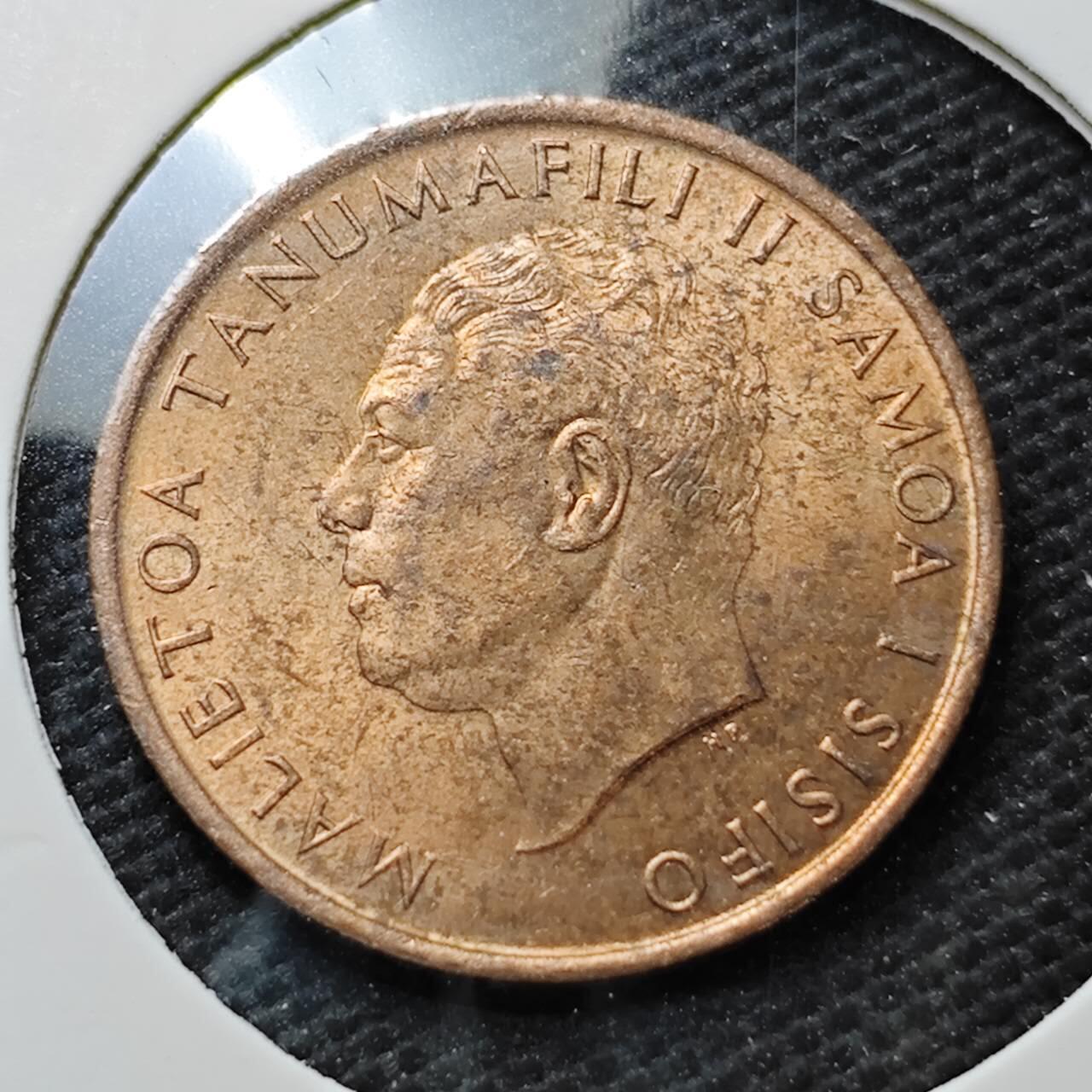 KK钱币收藏小铺  第371场  2月预留时间 周末发货  1967萨摩亚2分铜币