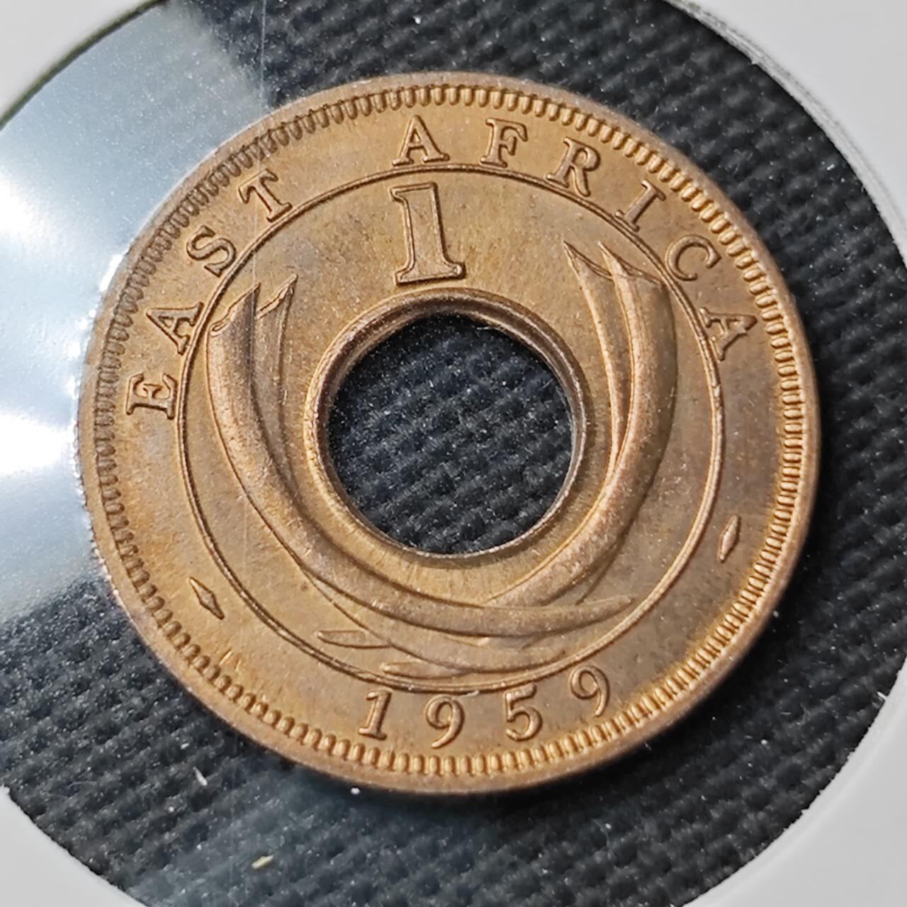 KK钱币收藏小铺  第371场  2月预留时间 周末发货  1959英属东非1分铜币