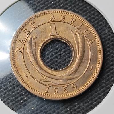 KK钱币收藏小铺  第371场  2月预留时间 周末发货 -  1959英属东非1分铜币