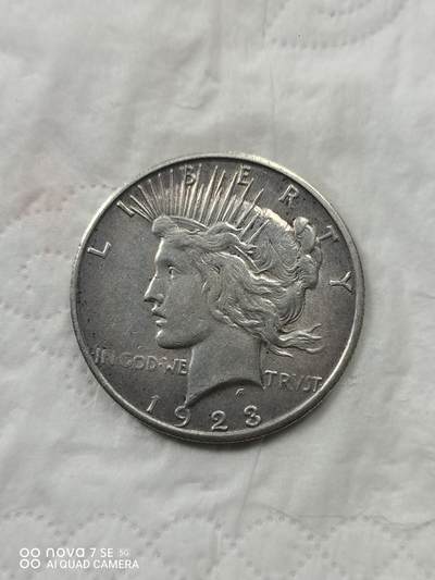 外国钱币 - 23年1美元和平女神银币