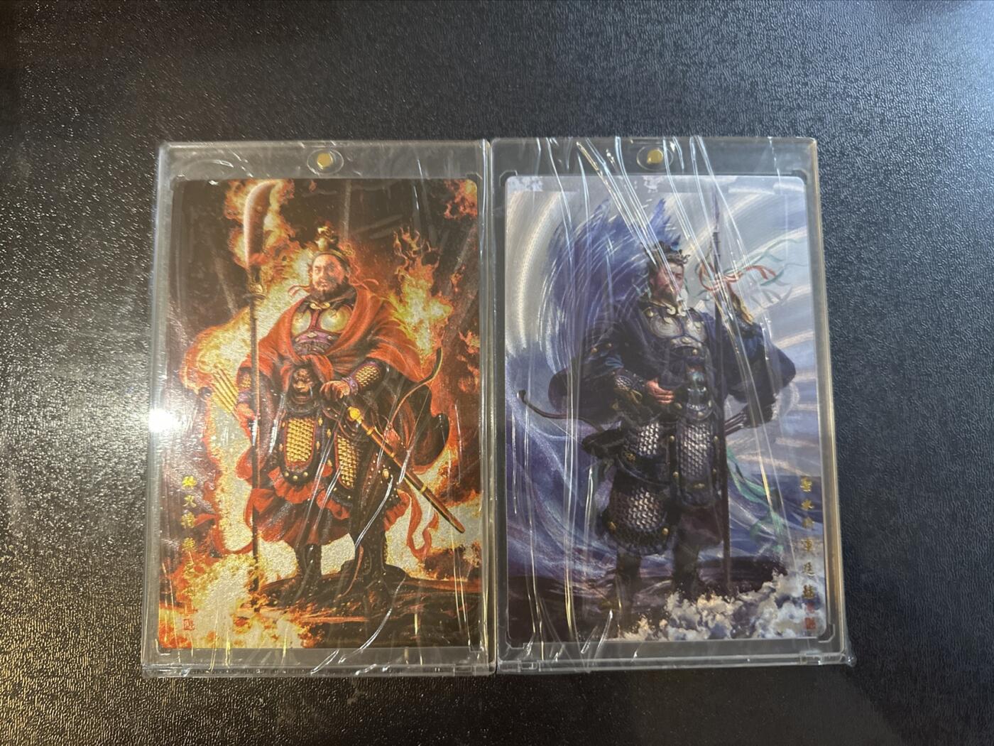 童年记忆卡牌第四期 张墨一亲签 水火二将一对 水将大重影极其稀少