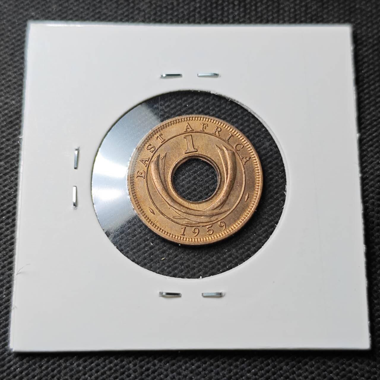 KK钱币收藏小铺  第371场  2月预留时间 周末发货  1959英属东非1分铜币