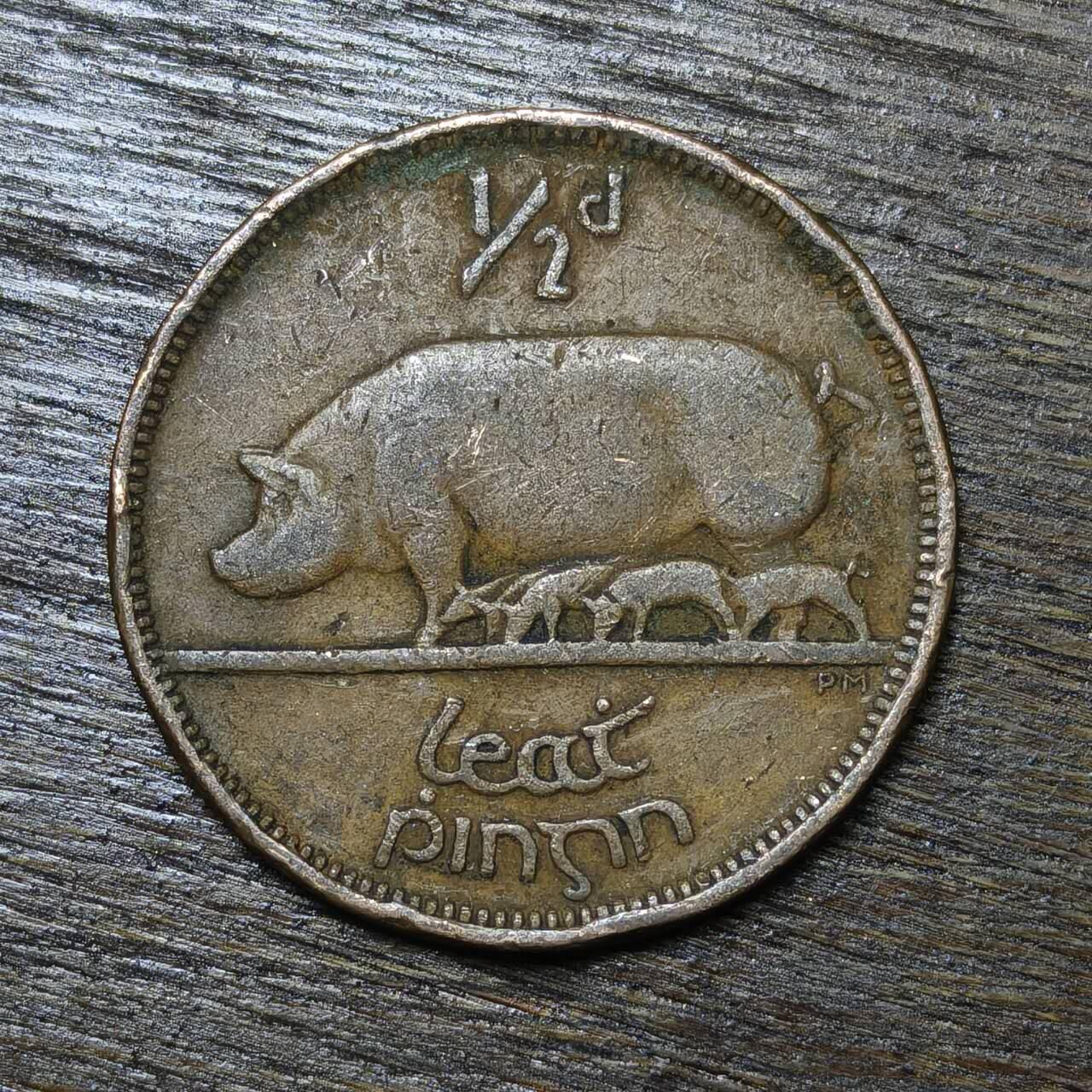 【铜匠收藏】★第132场★散币场，无佣金，30包邮。不满30元，支付5元运费。《接受代拍 代送NGC评级》 爱尔兰 1便士 1942年 大铜币