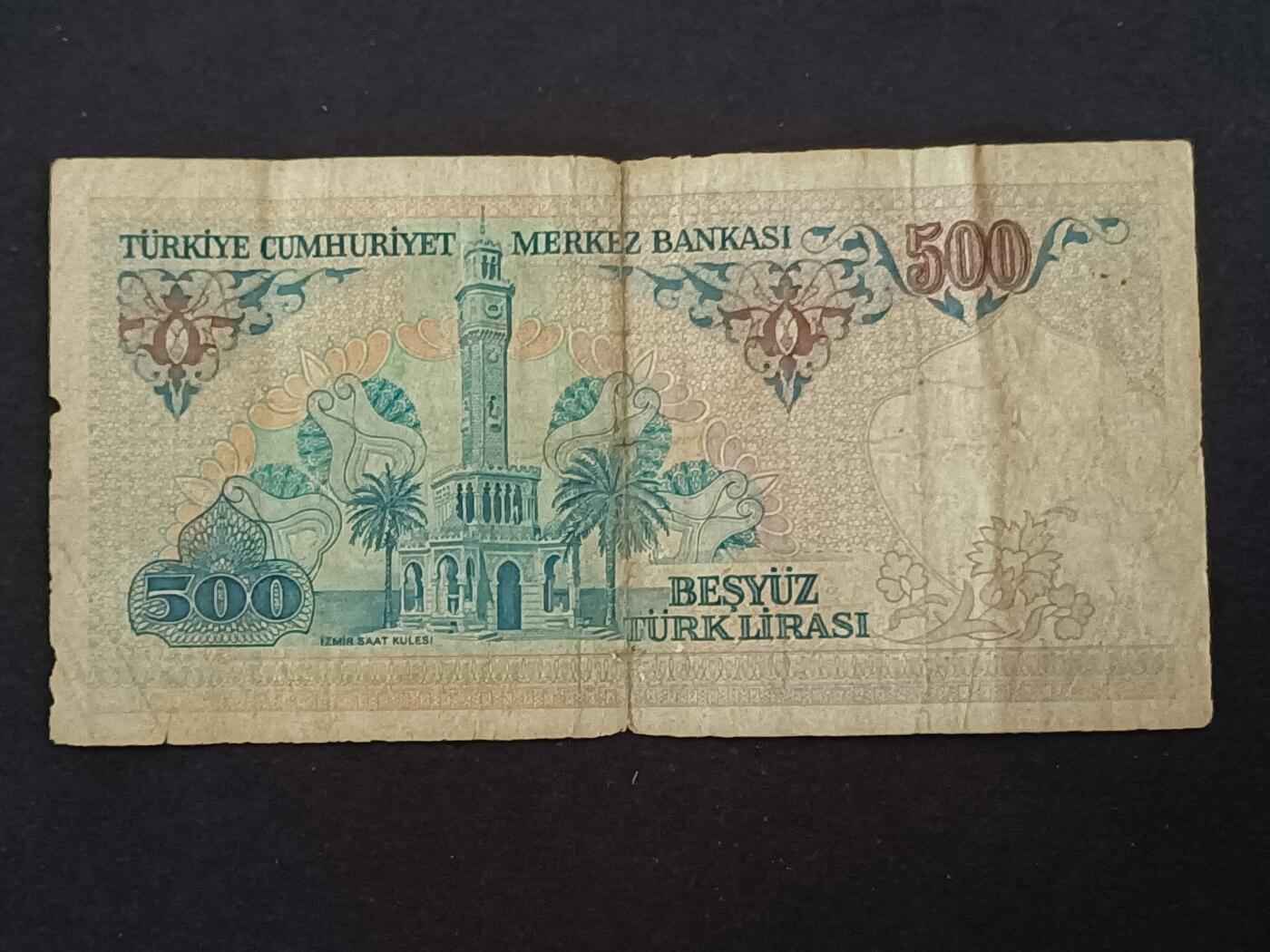 【游宝拍卖】乙巳蛇年87期 佣金1+6% 土耳其-500里拉【1970年 轻损品相】