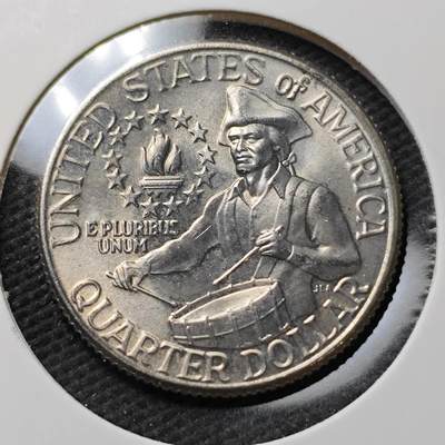 KK钱币收藏小铺  第372场  2月预留时间 周末发货 -  美国建国200周年25分纪念币 好品