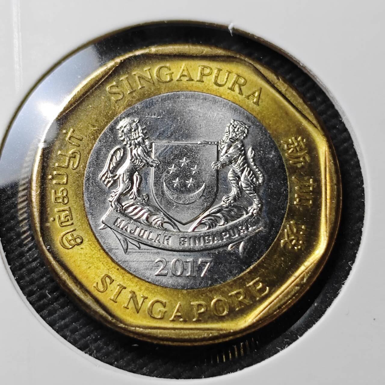 KK钱币收藏小铺  第371场  2月预留时间 周末发货  新加坡一元