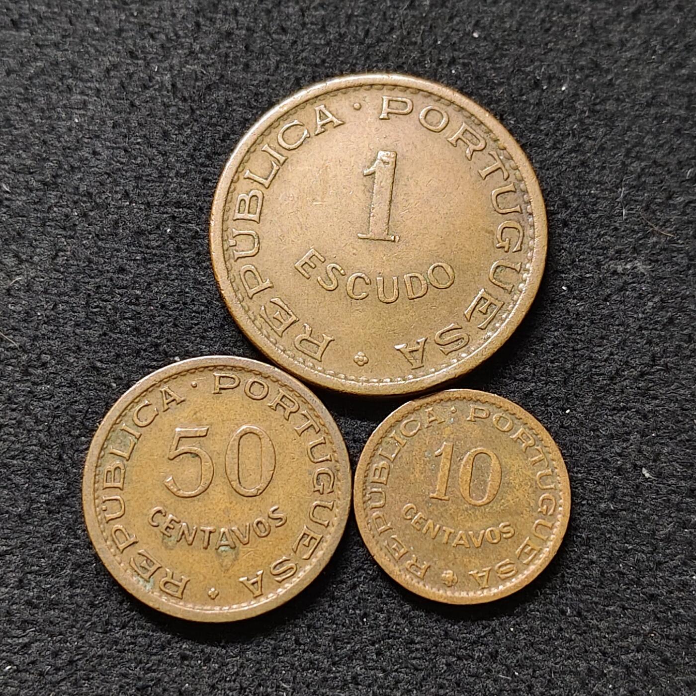 【全场包邮】纯粹捡漏拍478场（免费代拍第15场） 葡属莫桑比克各年份铜币3枚一组