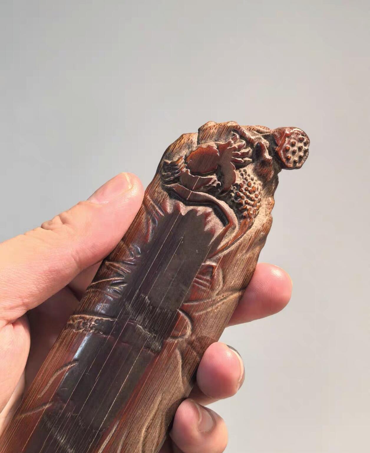 兰馨堂古玩杂项专场 竹雕竹铲摆件