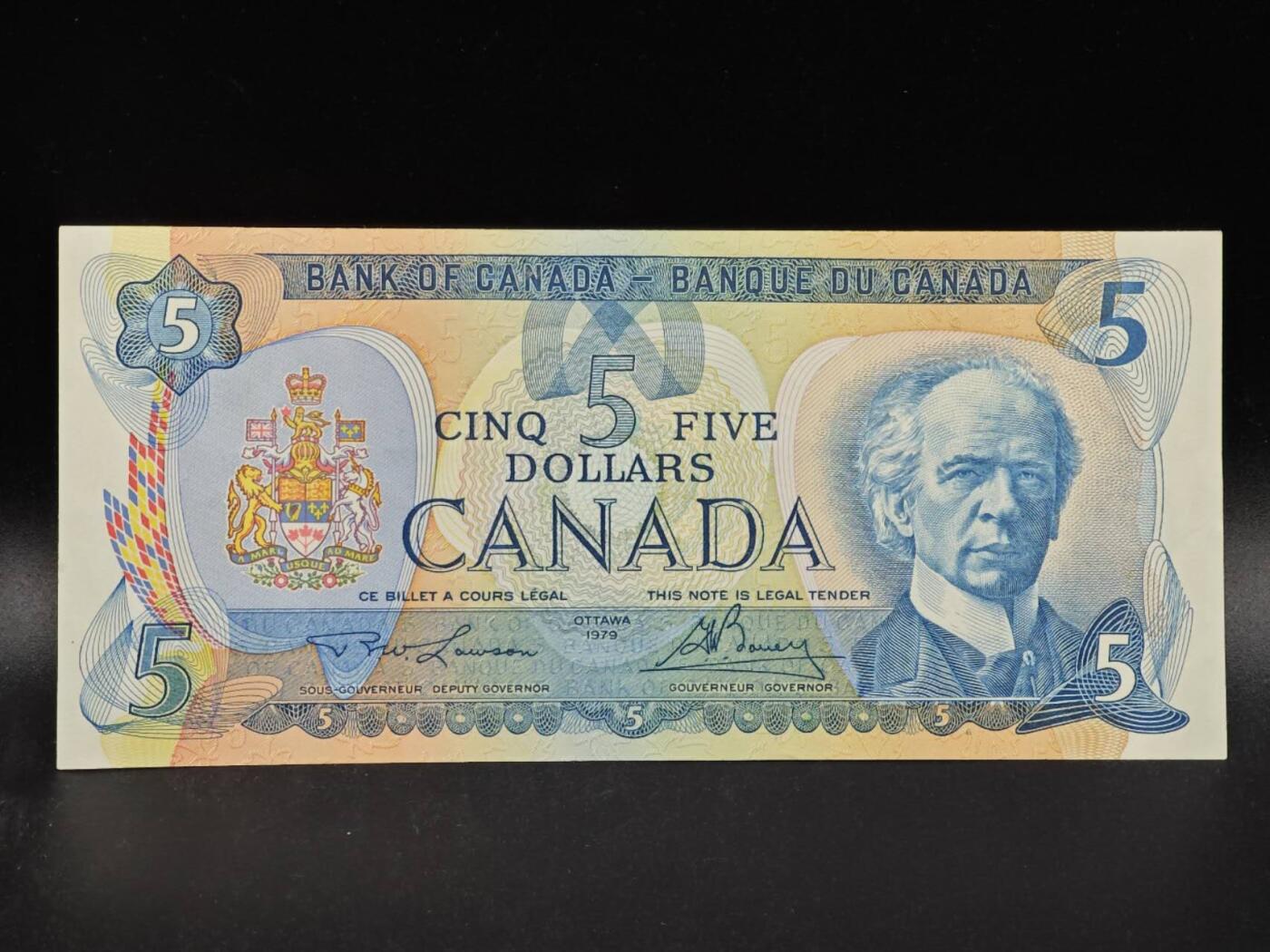 【淘币小摊】限时拍第八百拍  纸币场  满百包邮可预留两周  周一统一发货  加拿大1979年5元