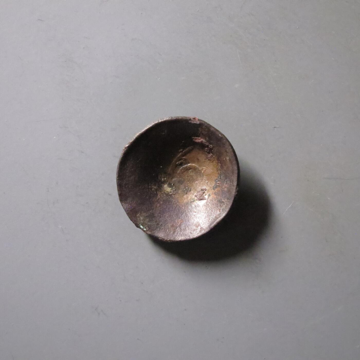 七河·世界钱币杂件水晶矿标小拍（总第28期） （13）k550 粟特·碟型单面币 马头印记 