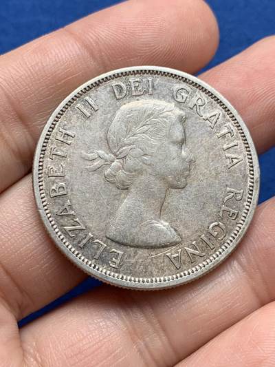 《竞宝斋》第438场 周日，周一，周二 3场连拍 （全场包邮） 1958年加拿大不列颠哥伦比亚省纪念银币 加拿大经典品种，品相和状态都挺好