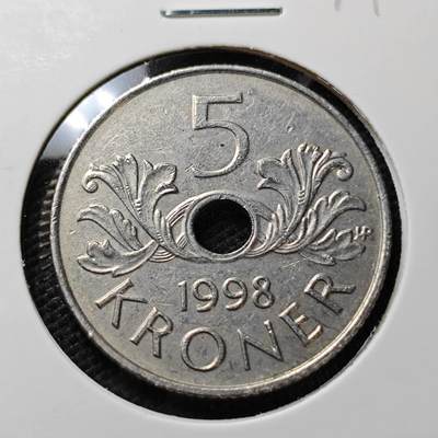 KK钱币收藏小铺  第371场  2月预留时间 周末发货 -  挪威5克朗