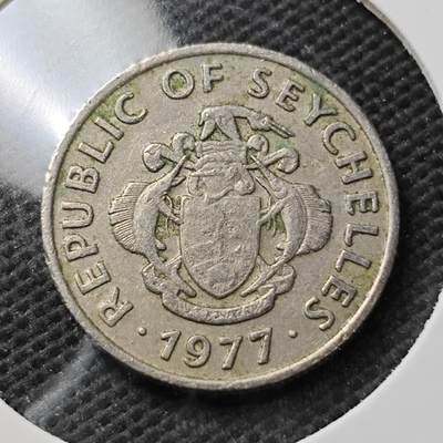 KK钱币收藏小铺  第371场  2月预留时间 周末发货 -  1977塞舌尔25分