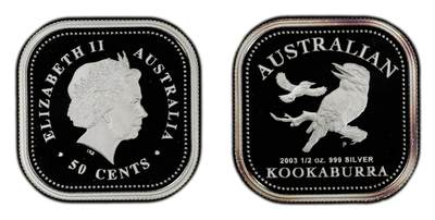 PThappally收藏第54次拍卖，英联邦地区硬币纸币 - 澳大利亚  2003 年  50 分  15.568g 银币  PCGS PR69DCAM