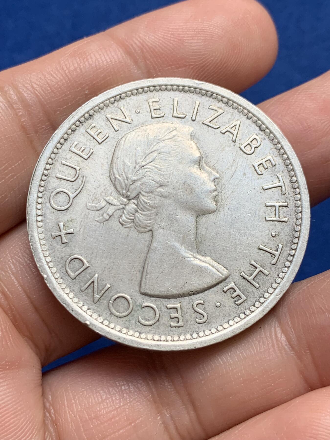 《竞宝斋》第438场 周日，周一，周二 3场连拍 （全场包邮） 南罗德西亚（津巴布韦）1953年纪念罗德斯诞辰一百周年一克朗大银币