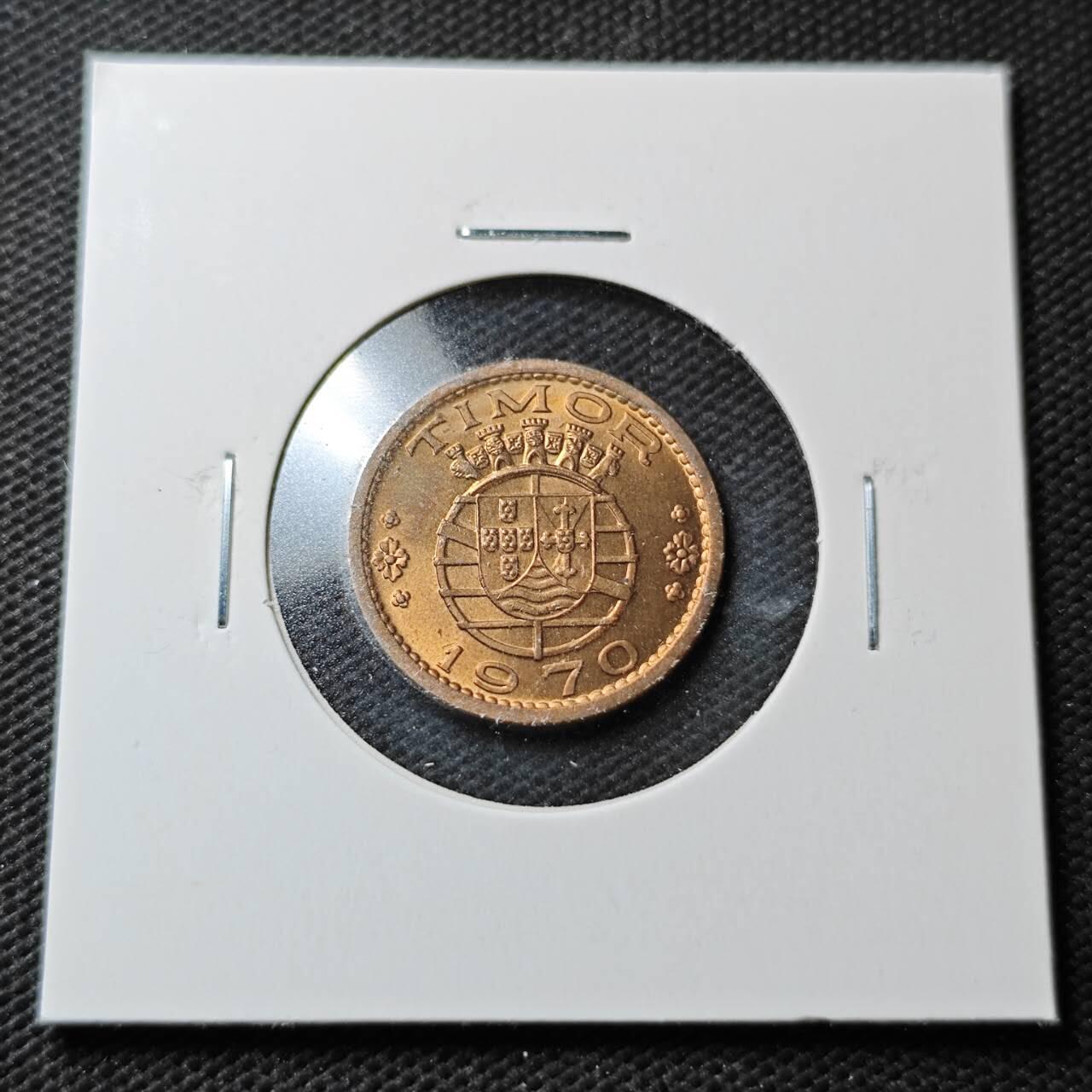 KK钱币收藏小铺  第371场  2月预留时间 周末发货  1970葡属东帝汶50分