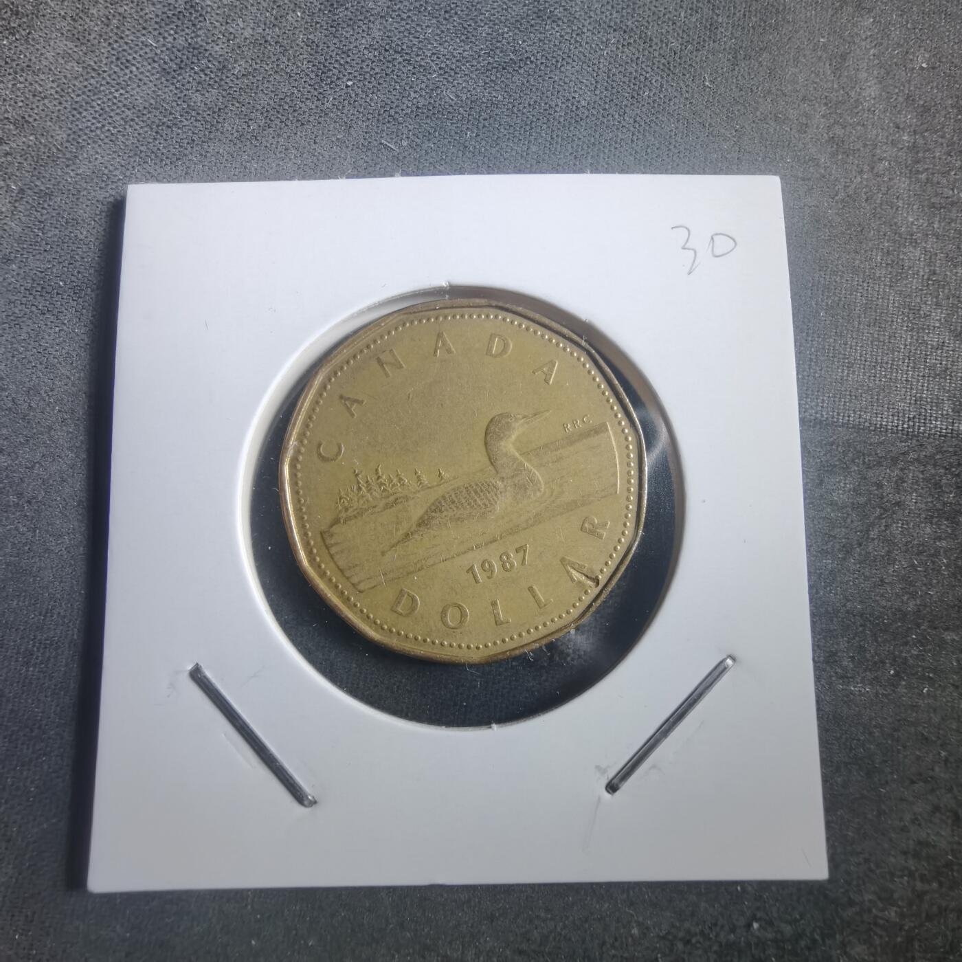 沼泽如烟--第904场 加拿大1987年一元