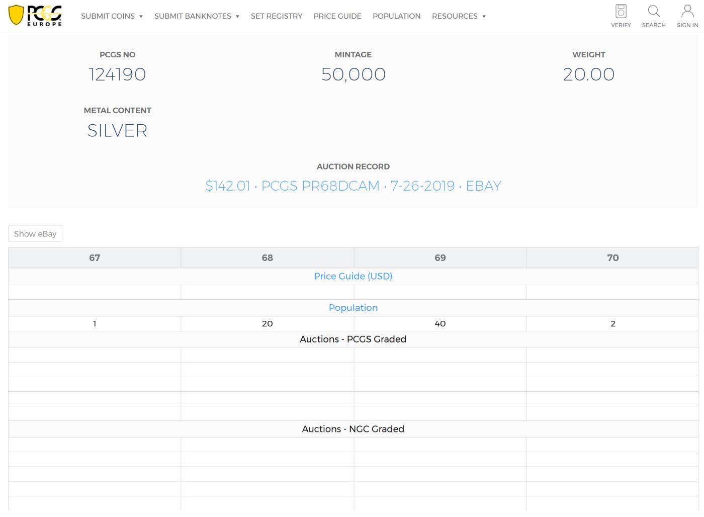 PThappally收藏第54次拍卖，英联邦地区硬币纸币 澳大利亚 1991 10澳元  20 g  银币 PCGS PR69DCAM