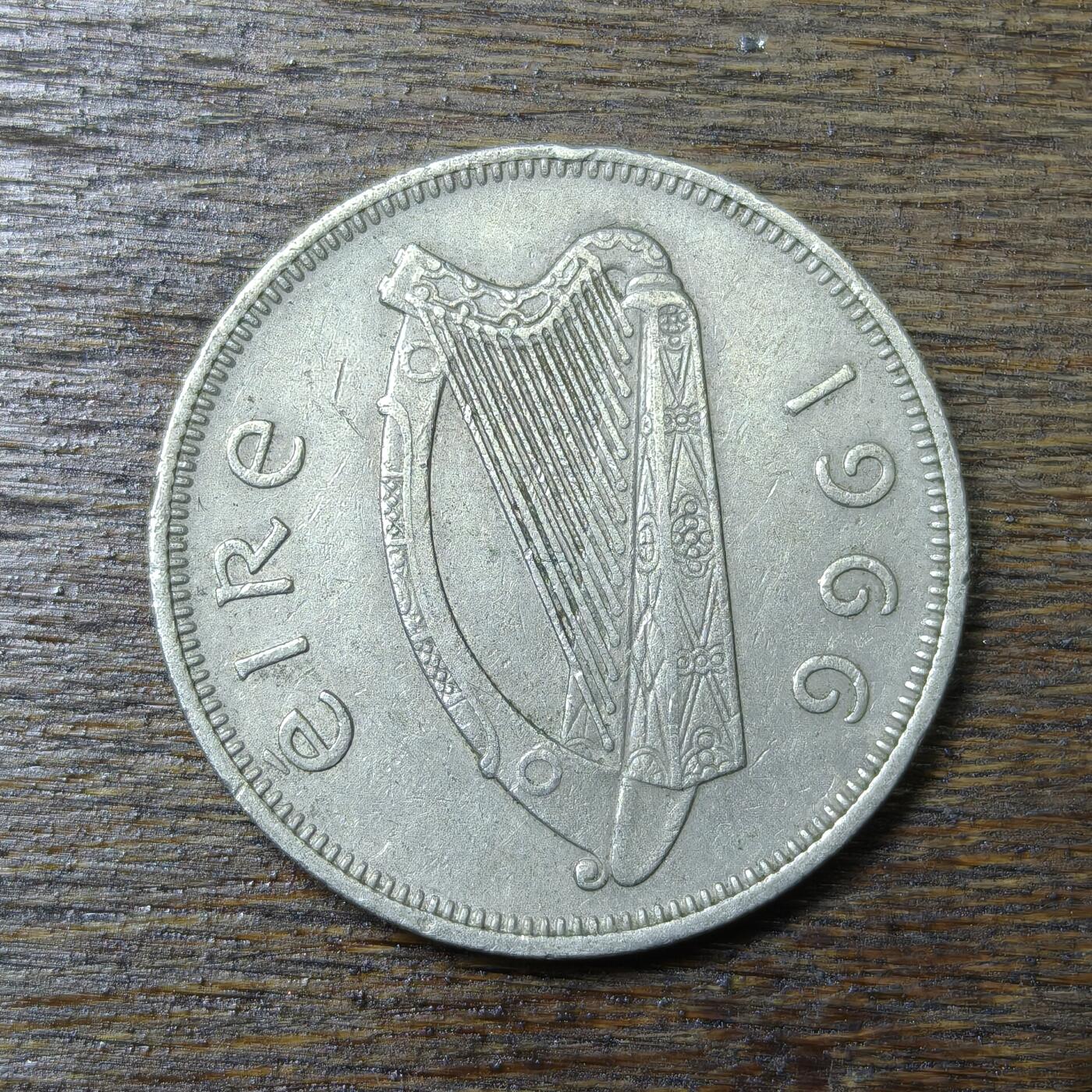 【铜匠收藏】★第132场★散币场，无佣金，30包邮。不满30元，支付5元运费。《接受代拍 代送NGC评级》 爱尔兰 1966年 2先令 鱼 镍币