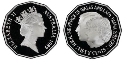 PThappally收藏第54次拍卖，英联邦地区硬币纸币 - 澳大利亚 1989 50分 18g  银币 PCGS PR69DCAM