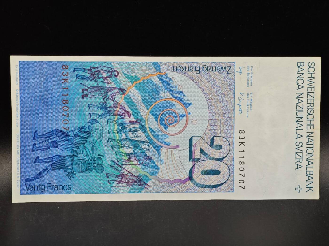 【淘币小摊】限时拍第八百拍  纸币场  满百包邮可预留两周  周一统一发货  瑞士20法郎