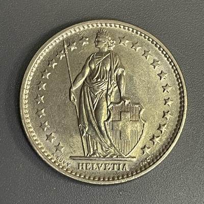 回流1115 - 瑞士1970年2法郎（等值17.88人民币） 赫尔维蒂亚女神 