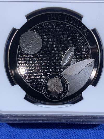 《竞宝斋》第438场 周日，周一，周二 3场连拍 （全场包邮） 四枚一组 NGC PF70UC 2019年登月50周年银币 美国阿波罗11号1美元精制纪念银币 黑盒 首期（克劳斯2021年世界硬币大赛最佳时事币，26.73克重，999纯银，币径38.1MM）+ 法国彩色树脂双面镶嵌10欧精制纪念银币（17.3克900银，币径37MM，限量5千枚）+ 奥地利夜光荧映20欧精制纪念银币（22.4克重，925银，币径34MM，限量发行3万枚，盒证齐全）+ 澳大利亚阿