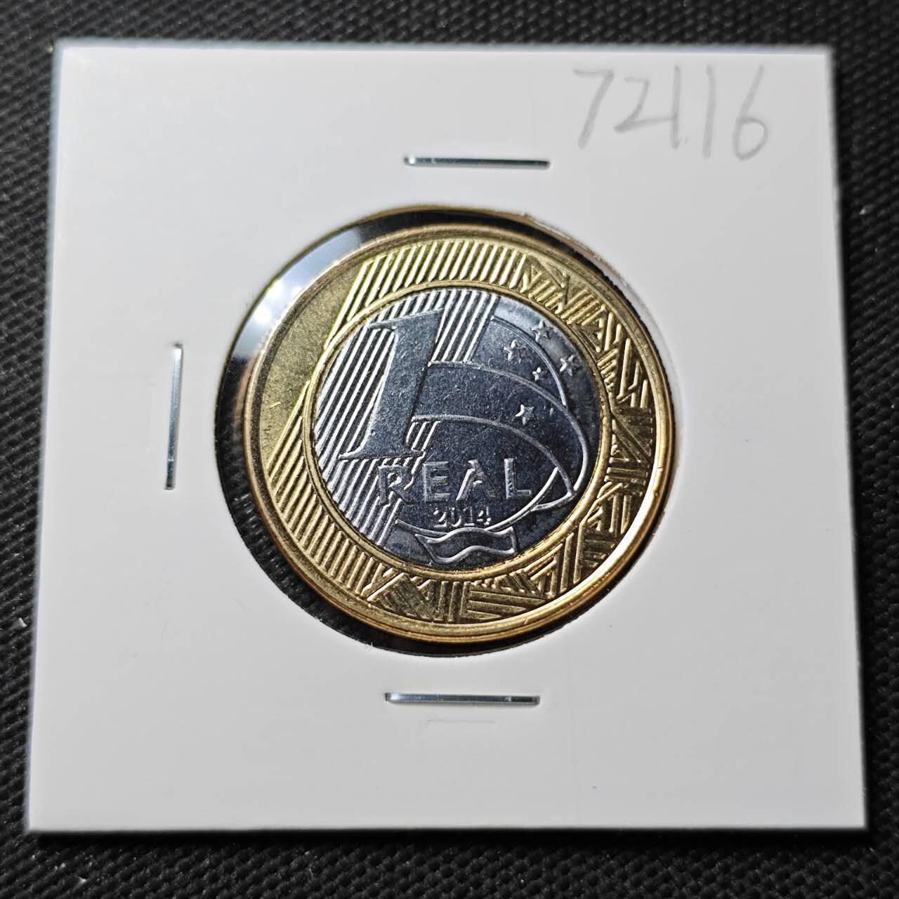 KK钱币收藏小铺  第372场  2月预留时间 周末发货  巴西1瑞尔双色币纪念币