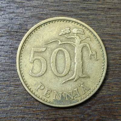 【铜匠收藏】★第132场★散币场，无佣金，30包邮。不满30元，支付5元运费。《接受代拍 代送NGC评级》 - 芬兰 1964年 50芬尼