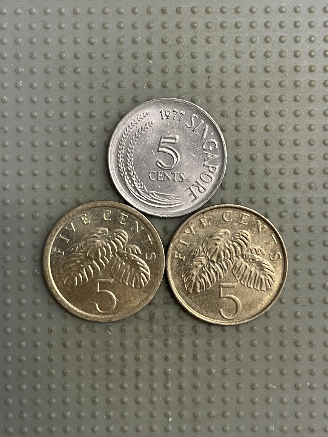 2025年第118场各国散币拍卖（总第118场） 新加坡5分3枚不同
